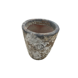 POT CONIC EMAIL SAND WHITE Ø 31 CM HT. 37 CM REF. 3545