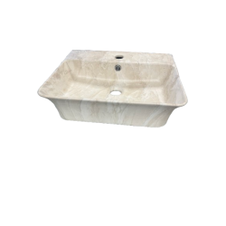 VASQUE CERAMIQUE EFFET MARBRE AVEC TROU DE ROBINET