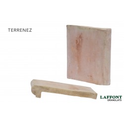 NEZ DE MARCHES TERRE CUITE REEDITION BORD ARRONDI 30X34X3 CM