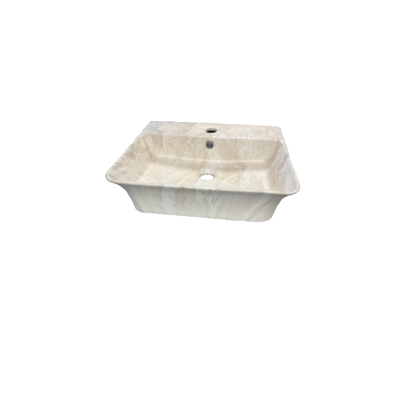 VASQUE CERAMIQUE EFFET MARBRE AVEC TROU DE ROBINET