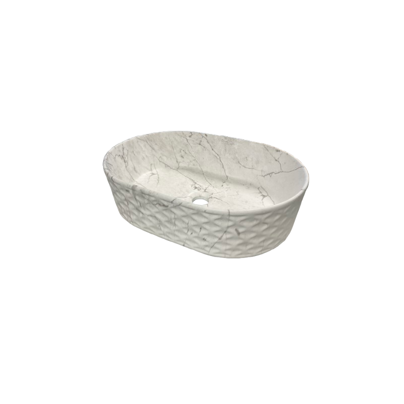 VASQUE CERAMIQUE FORME BERCEAU EFFET MARBRE