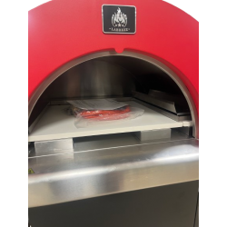 FOUR A PIZZA HYBRIDE GAZ OU BOIS - ROUGE