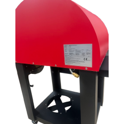 FOUR A PIZZA HYBRIDE GAZ OU BOIS - ROUGE