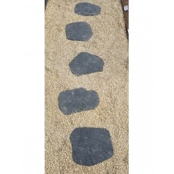 PAS JAPONAIS ARDOISE NERO ARRONDI IRREGULIER 30/40 CM EP. 2/4 CM