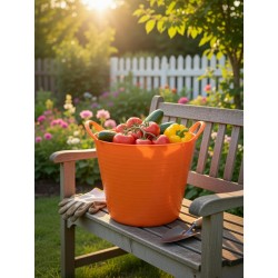 TUBTRUG L 38 L H. 33 CM Ø 45 CM - ORANGE