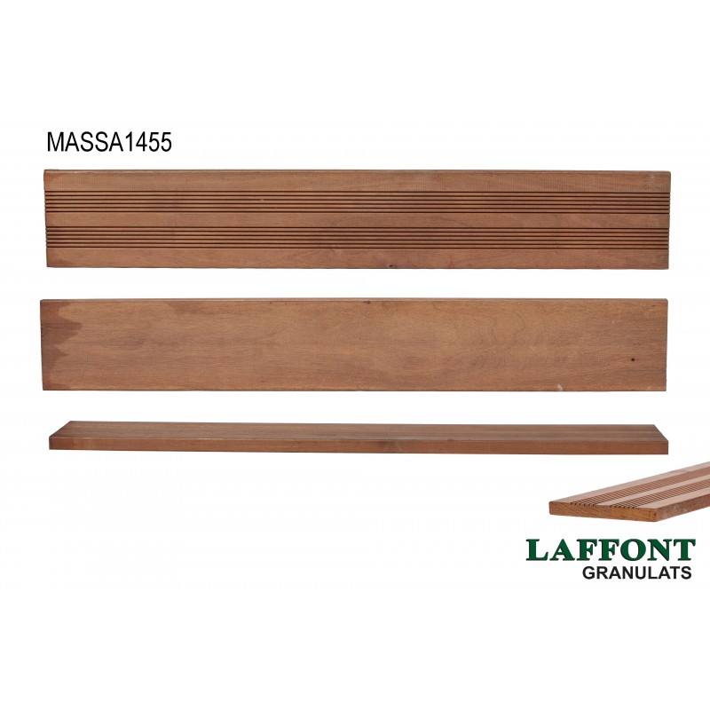 LAME TERRASSE MASSA. 145 MM EP 21 MM  - LG +/- 1,55 M (5' - 0,221 M2)