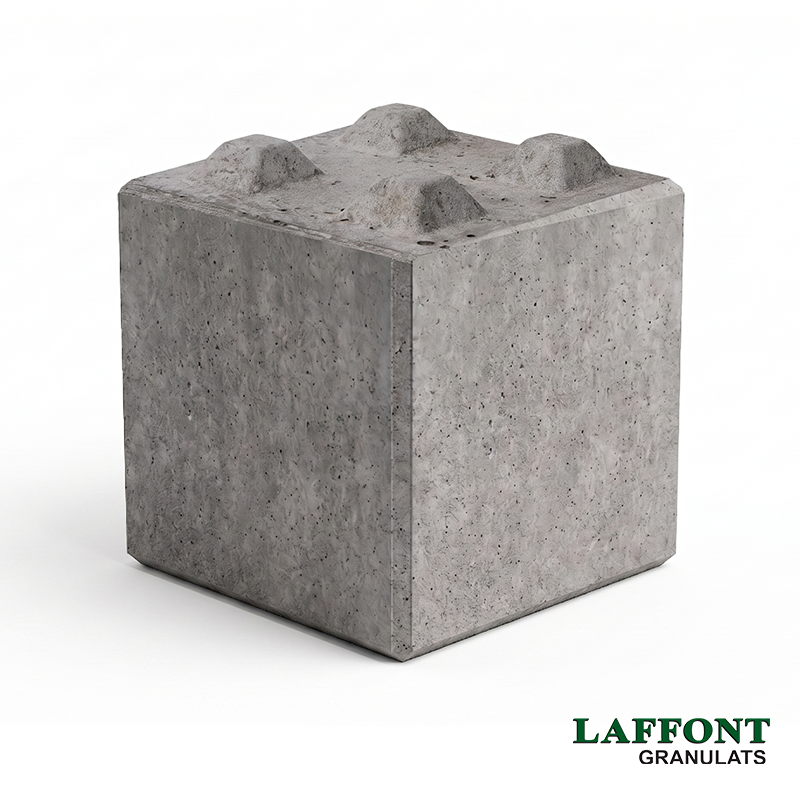 BLOC BETON EMPILABLE 60X60X60 CM - 0,5 T