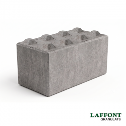 BLOC BETON EMPILABLE 120X60X60 CM - 1 T