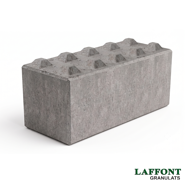 BLOC BETON EMPILABLE 180X60X60 CM - 1,5 T