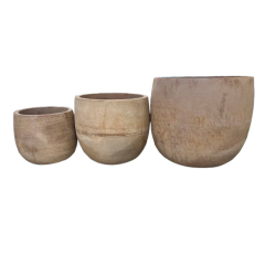 POT ROND BUNGXE TERRE CUITE ANTERRA Ø 22 CM HT 18 CM