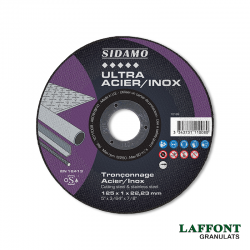 DISQUE TRONCONNER ULTRA ACIER INOX Ø 125 MM ALES. 22,23 MM HT 1,6 MM 