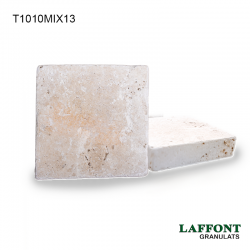 TRAVERTIN BEIGE 10X10X3 CM - MIX 1