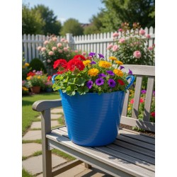 TUBTRUG L 38 L H. 33 CM Ø 45 CM - BLEU