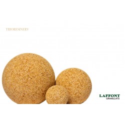 TRIO BOULES RESINE Ø 15 / 25 / 35 CM - ROSA VALENCIA