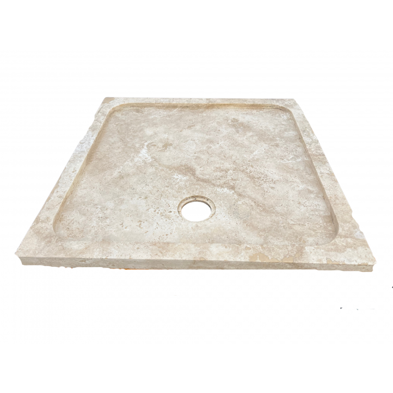 SB6 BAC DOUCHE 90X90X5 CM - TRAVERTIN LIGHT
