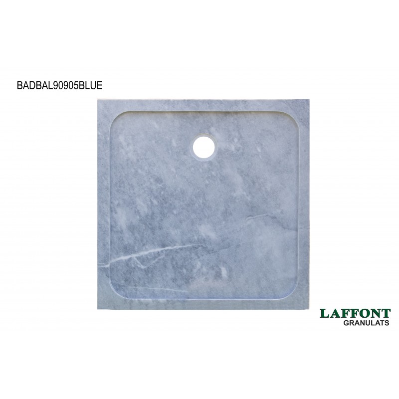 BAC DOUCHE BLUE STONE 90X90X5 CM