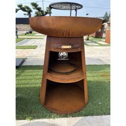 BRASERO CORTEN Ø 60 CM HT. 80,5 CM - LA BREZZ