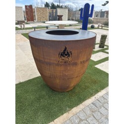 BRASERO CORTEN FORME VASE Ø 100 CM - LA  BREZZ