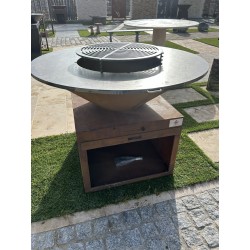 BRASERO CORTEN Ø 120 CM / SOCLE 50X50 CM HT. 75 CM - LA BREZZ