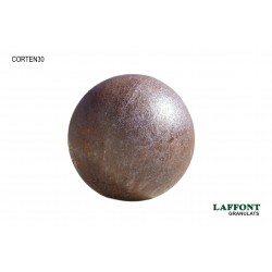 SPHERE ACIER CORTEN Ø 30 CM