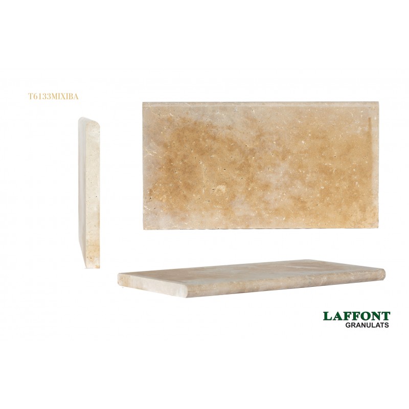 MARGELLE TRAVERTIN BEIGE BA 61X33X3CM - MIX1