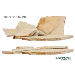 DALLE QUARTZITE OPUS 3/5 PCS AU M² - EP 25/40 MM - JAUNE