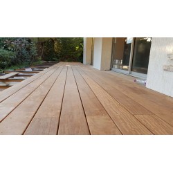 LAME TERRASSE CUMARU 145 MM EP 21 MM  - LG +/- 0.95 M (3' - 0.133 M²)