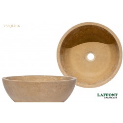 VASQUE BOL TRAVERTIN NOCE 42X42X15 CM