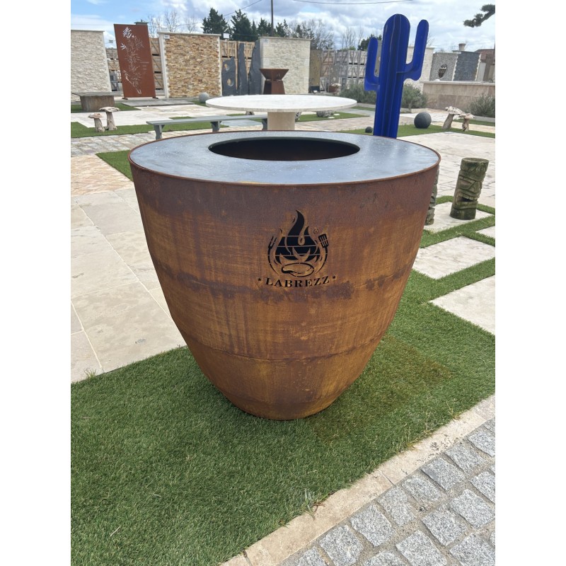 BRASERO CORTEN FORME VASE Ø 100 CM - LA  BREZZ