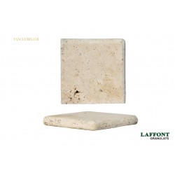 ANGLE RENTRANT TRAVERTIN BEIGE BA 45X45X5 CM - MIX 1