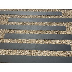 BORDURE ARDOISE 100X10X6 CM - NOIR