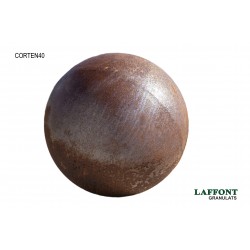 SPHERE ACIER CORTEN Ø 40 CM