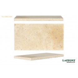 MARGELLE TRAVERTIN BEIGE BD CHANFREINE 61X33X3 CM - MIX 1