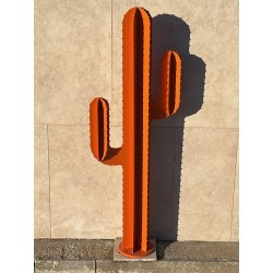 CACTUS 3 BRANCHES HT 110 CM - ORANGE