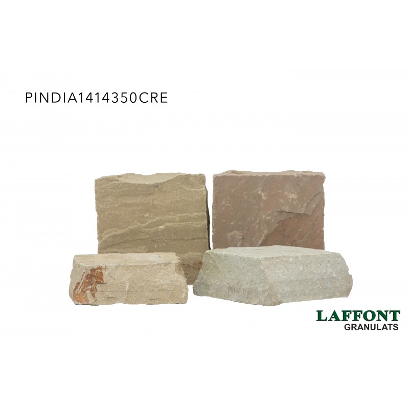 PAVES GRES INDIA 14X14X3/5 CM - OCRE PAVES GRES INDIA 14X14X3/5 CM - OCRE