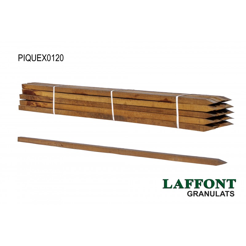 PIQUET BOIS EXOTIQUE 2,5X2,5X120 CM - CLASSE 4 PIQUET BOIS EXOTIQUE 2,5X2,5X120 CM - CLASSE 4