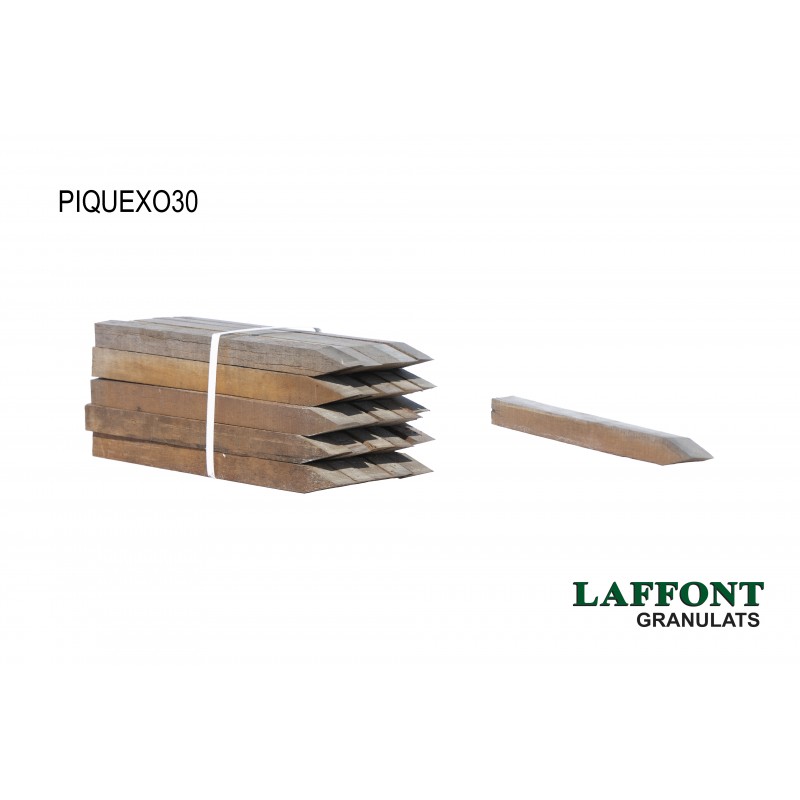 PIQUET BOIS EXOTIQUE 2,5X2,5X30 CM - CLASSE 4 PIQUET BOIS EXOTIQUE 2,5X2,5X30 CM - CLASSE 4