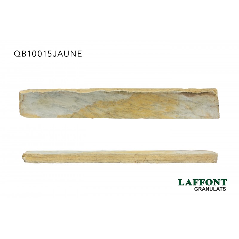 BARRETTE QUARTZITE 100X15/17 CM EP. 7/10 CM - JAUNE BARRETTE QUARTZITE 100X15/17 CM EP. 7/10 CM - JAUNE