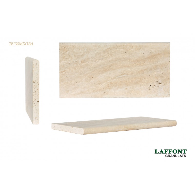 MARGELLE TRAVERTIN BA 61X30,5X3 CM - MIX 1 MARGELLE TRAVERTIN BA 61X30,5X3 CM - MIX 1