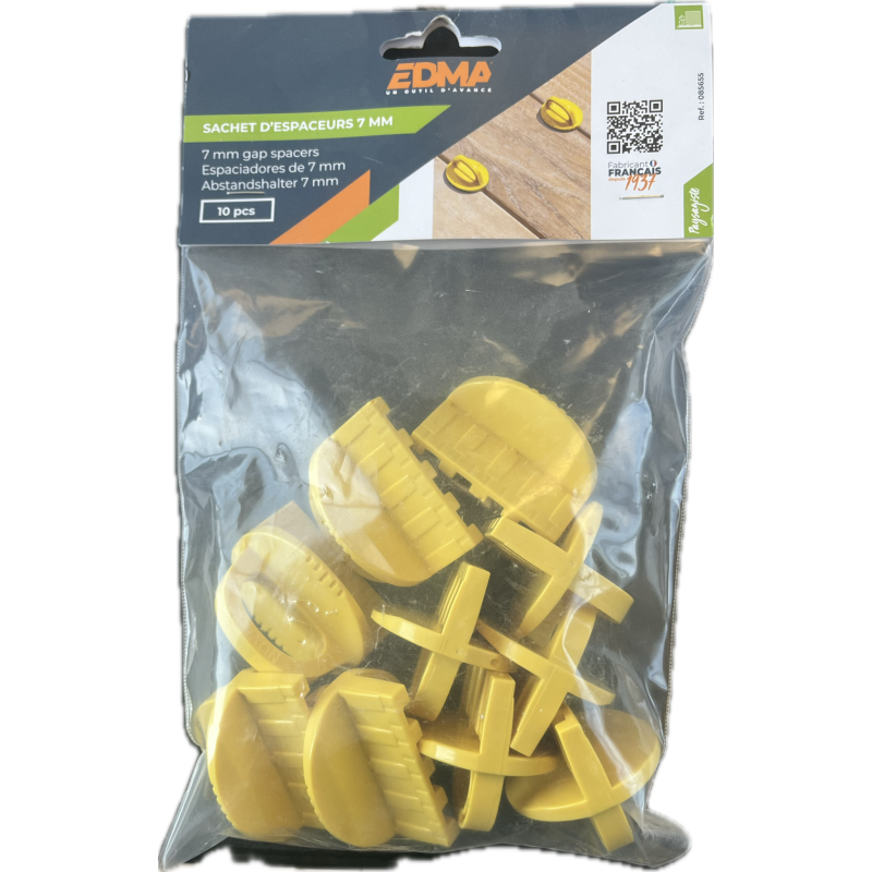 ESPACEURS 7 MM EDMA - SACHET DE 10 PCS ESPACEURS 7 MM EDMA - SACHET DE 10 PCS