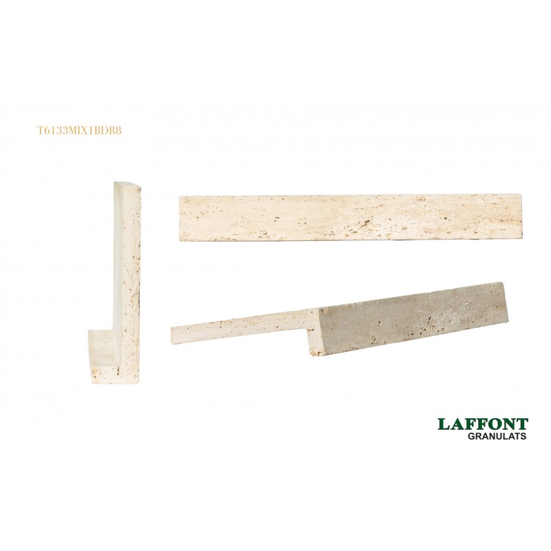 MARGELLE TRAVERTIN BEIGE BD 61X33X3 CM RETOMBEE 8 CM - MIX 1 MARGELLE TRAVERTIN BEIGE BD 61X33X3 CM RETOMBEE 8 CM - MIX 1