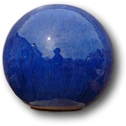BOULE TERRE CUITE EMAILLE BLEU Ø 36 CM - REF 0473
