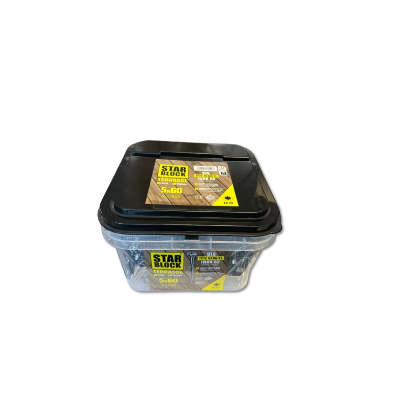 VIS TERRASSE  INOX A2 5X60 - SEAU 1000 PCS