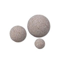TRIO SPHERES RESINE Ø 15 / 25 / 35 CM GRAVIER MARBRE ETNA