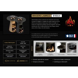 BRASERO CORTEN Ø 60 CM HT 80,5 CM - LA BREZZ