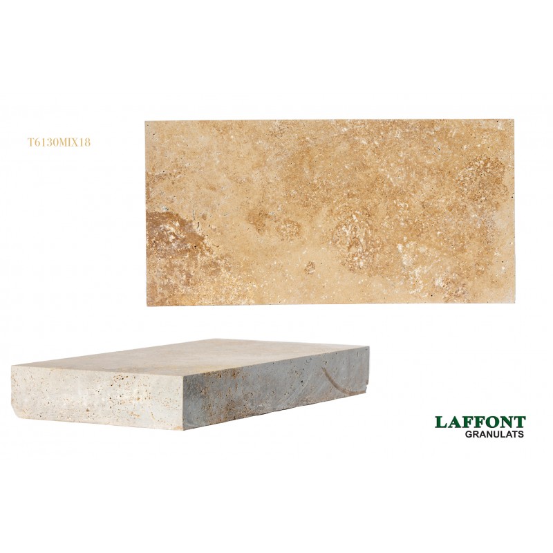 MARGELLE TRAVERTIN BEIGE BD 61X30,5X8CM - MIX1