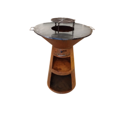 BRASERO CORTEN Ø 60 CM HT 80,5 CM - LA BREZZ