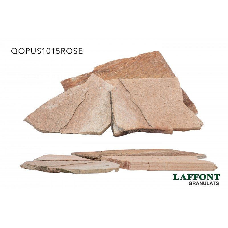 DALLE QUARTZITE OPUS 10/15 PCS AU M² - EP 15/25 MM - ROSE